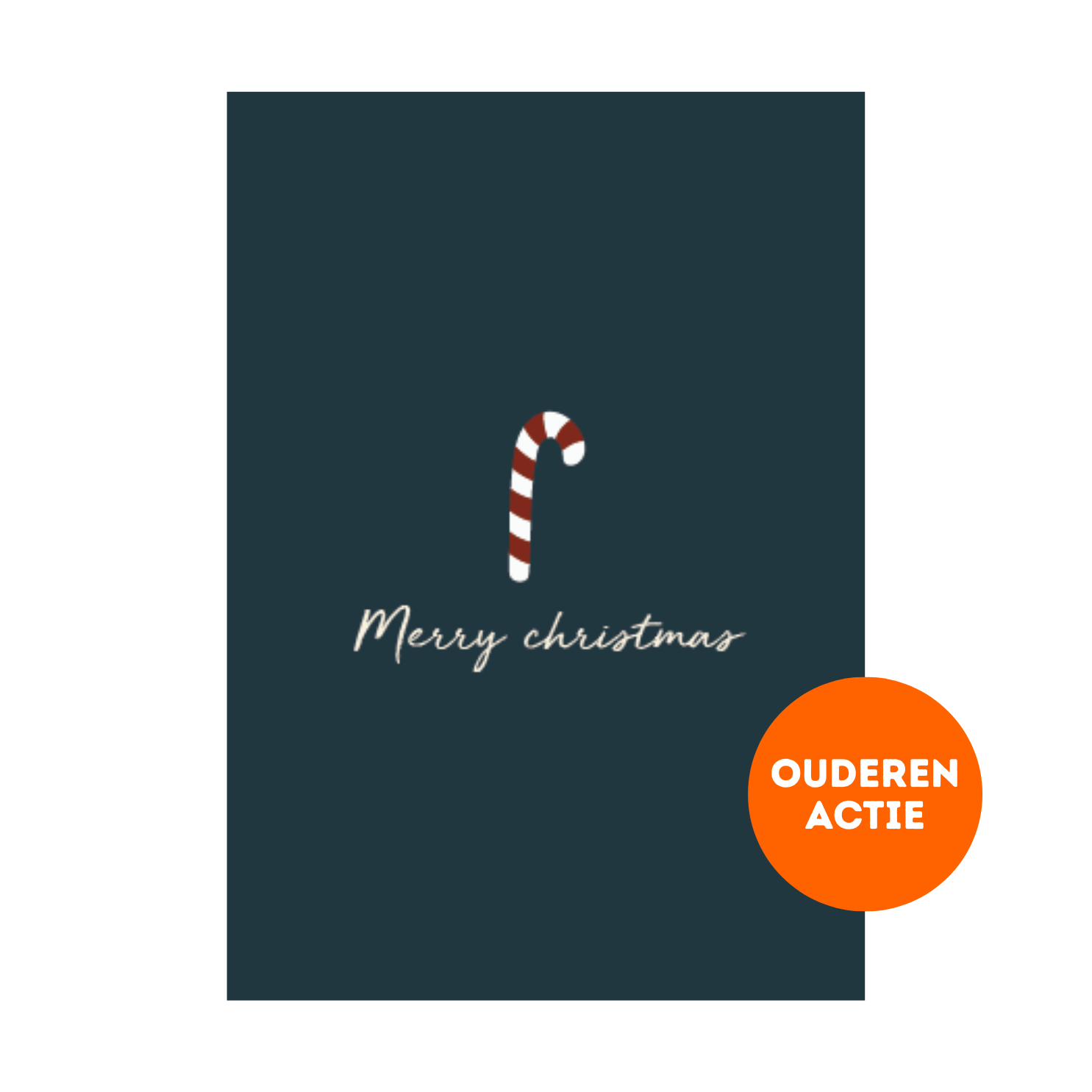 Kaart Merry Christmas Ouderenactie